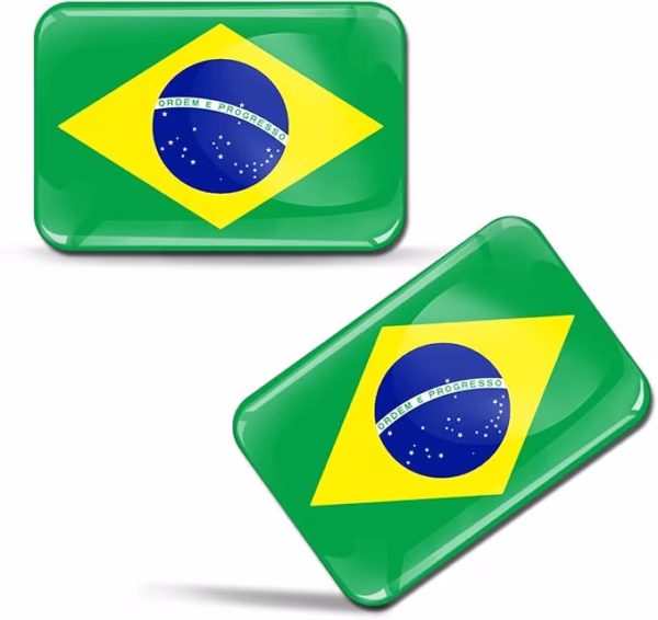 Emblem Brasilien Flaggan 5x