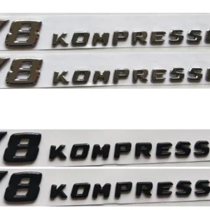 Emblem V8 kompressor Mercedes-Benz 2-Pack (Välj Färg: Krom)