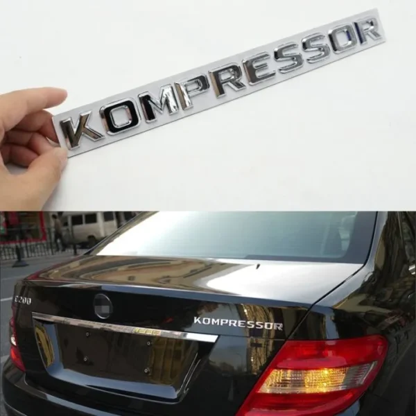 Emblem kompressor Mercedes-Benz (Välj Färg: Krom)