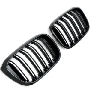 Grill BMW X4 G02 X3 G01 ( Dubbel Ribb ) F97 F98 (Välj en produktvariant: Blank svart)