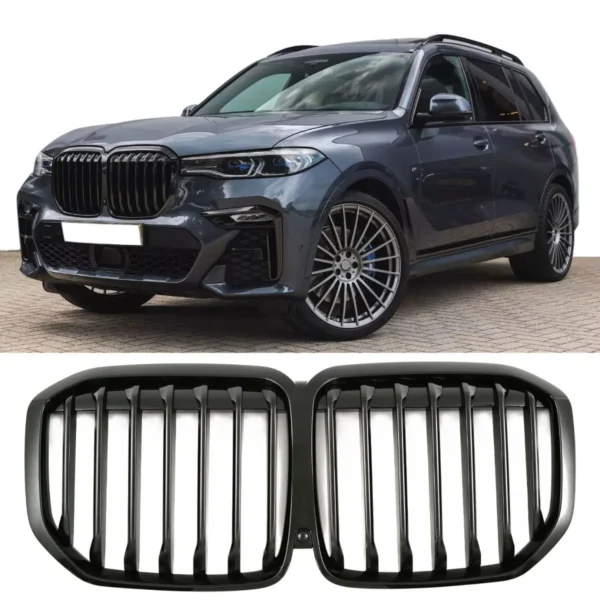 Grill BMW X7 Singelribb Performance 19-22 (Välj en produktvariant: Blank svart)