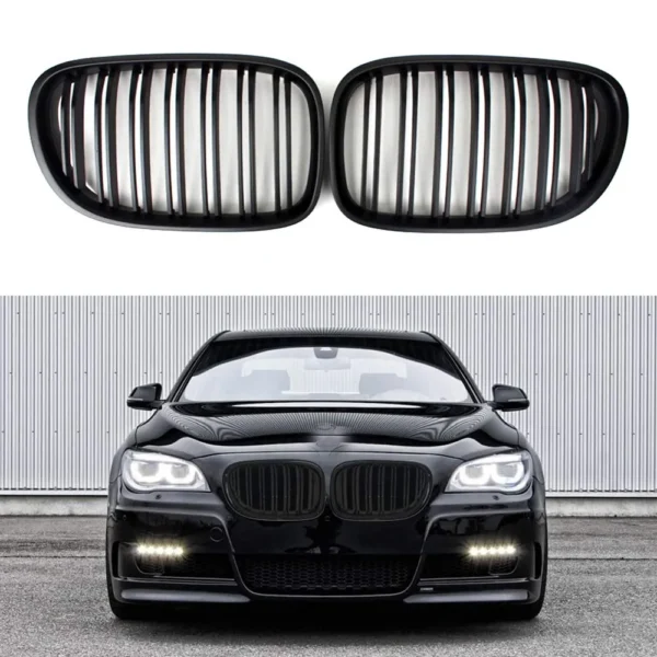 Grill Matt BMW F01 F02 (Dubbelribb)