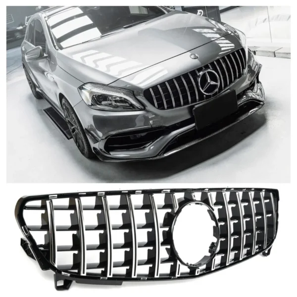 Grill Mercedes A-klass W176 AMG GTR 15+ (Välj en produktvariant: Krom)