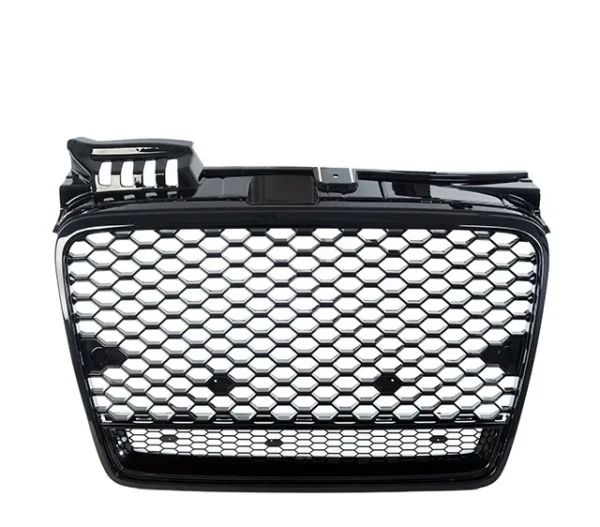 Honeycomb Grill Audi A4 B7 Blanksvart / Krom (Välj en produktvariant: Svart ram)