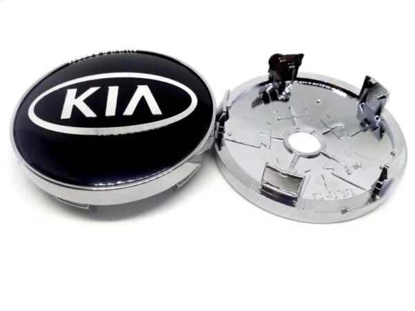 KIA centrumkåpor Svart 60mm 4-pack