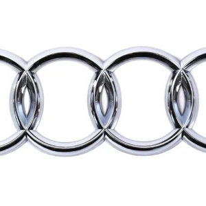 Krom Audi Ringar 200mm Emblem bak A6 Q2 Q3 Q5 Q8