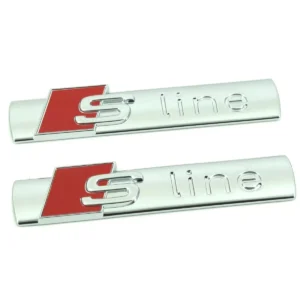 Krom Audi S-line Emblem till Skärmar (2-Pack)