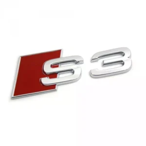 Krom Audi S3 emblem modellbeteckning (Motorkod)