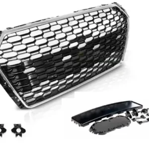 Krom grill Audi A5 honeycomb F5 Kamera B9 2016-2020
