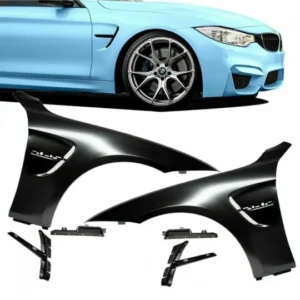M4 skärmar Bmw M4 look F32 F36 F33  (Välj en produktvariant: Krom intag, Välj Färg: Olackerad)