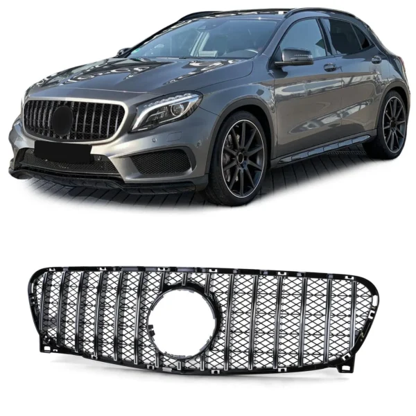MERCEDES GLA-Class X156 Sportgrill GTR 14-16 (Välj en produktvariant: Blanksvart)