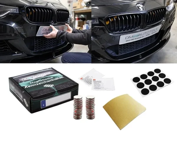 Magnetisk skylthållare 24 Pack för registreringsskyltar