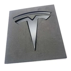 Mattsvart Tesla emblem front och baklucka (Välj en produktvariant: Fram)