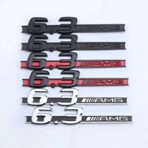 Mercedes 6.3 AMG logo emblem Fler färger (2-Pack) (Välj en produktvariant: Krom)