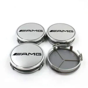 Mercedes AMG Navkåpor Silver Centrumkåpor 75mm