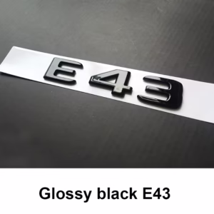 Mercedes-Benz E43 emblem svart & krom (Välj Färg: Svart)