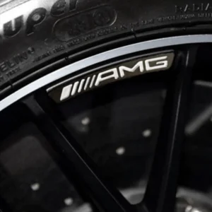 Mercedes Benz AMG Fälgstickers (Välj Färg: Silver text)