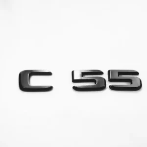 Mercedes-Benz C55 emblem blanksvart modellbeteckning