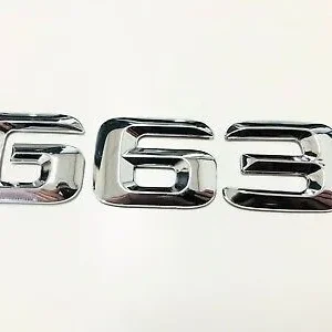Mercedes-Benz G63 emblem svart & silver (Välj en produktvariant: Krom)