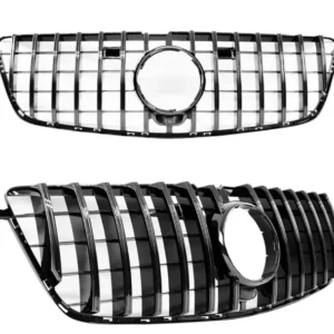 Mercedes-Benz GL Grill 2013-2015 X166 (Välj en produktvariant: Blank svart, Välj en produktvariant: Utan Acc)
