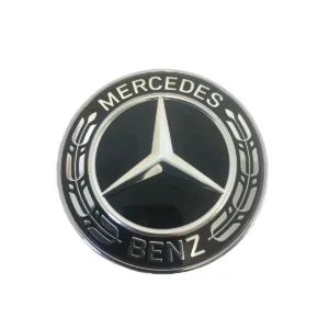 Mercedes Benz Ratt emblem 52mm (Välj en produktvariant: Svart Mercedes)