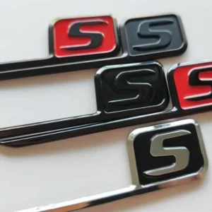 Mercedes-Benz S emblem modellbeteckning (Välj Färg: Röd/Svart)