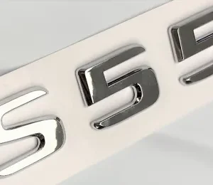 Mercedes-Benz S55 emblem krom modellbeteckning