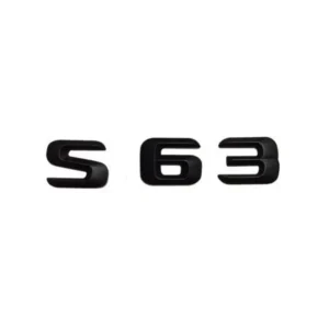 Mercedes-Benz S63 emblem Mattsvart modellbeteckning