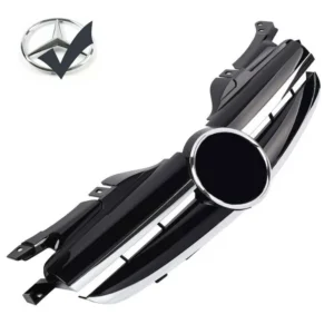 Mercedes-Benz SLK R170 Grill (Krom ribb) (Välj en produktvariant: Blanksvart)