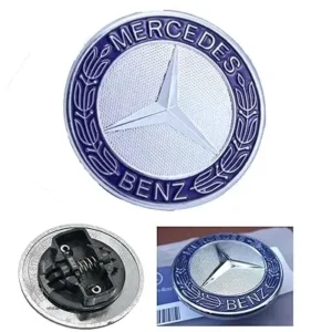 Mercedes-Benz huv emblem 57mm (Välj en produktvariant: MB SILVER/BLÅ)