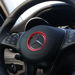 Mercedes-Benz ratt ring 57mm olika färger (Välj Färg: Röd)
