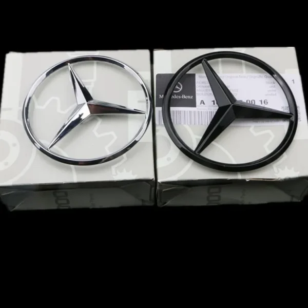 Mercedes Benz stjärna 90mm Baklucka (Välj en produktvariant: Blanksvart)