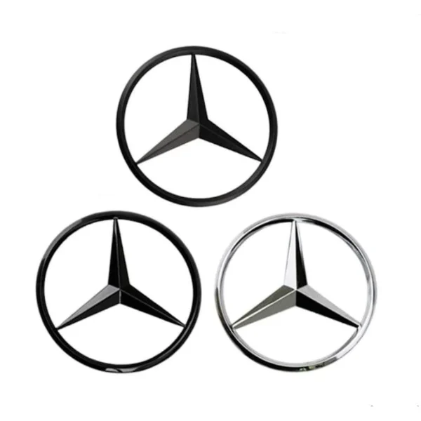 Mercedes CLA W117 stjärna 80mm Bak A1178170016 (Välj en produktvariant: Blanksvart)