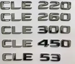 Mercedes CLE emblem Motorkod Svart & Krom