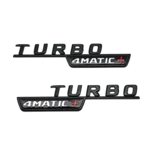 Mercedes Turbo 4matic+ Emblem 2-Pack (Välj Färg: Svart)