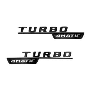 Mercedes Turbo 4matic Emblem (Välj Färg: Svart)