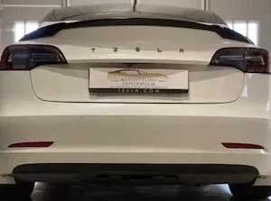 Tesla vinge Model 3 V-type Kolfiber / Lackad (Välj en produktvariant: Kolfiber)