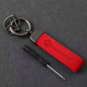 Volkswagen Nyckelring Alcantara Röd
