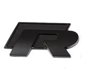 Volkswagen VW Emblem R Lucka Skärmar (Välj en produktvariant: Helsvart)