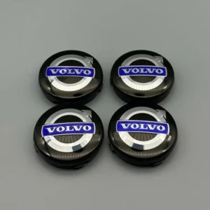 Volvo Centrumkåpor Navkåpor 60mm Blå text