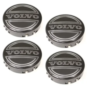 Volvo Centrumkåpor Navkåpor 60mm Svarta