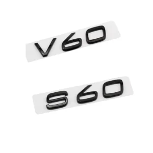 Volvo emblem S60 V60 Svart & Krom (Välj en produktvariant: v60, Välj Färg: Blanksvart)