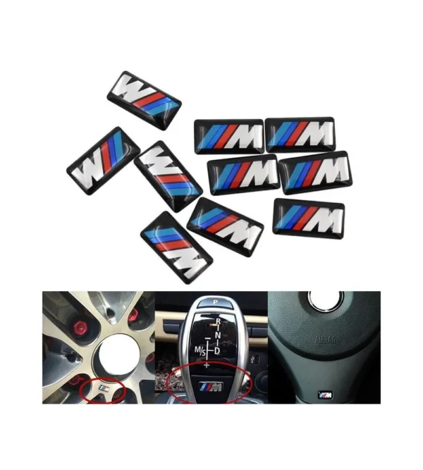 Bmw M-Tech 5X emblem till fälg och ratten (Välj en produktvariant: 16x8mm)