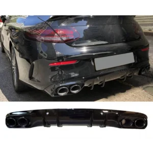 Mercedes-Benz Amg Diffuser C205 A205 C43 (Välj en produktvariant: Blanksvart)