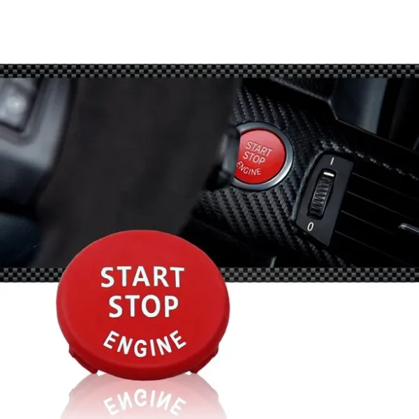 Bmw Start Stopp knapp E-serie Fler färger (Välj Färg: Röd matt)