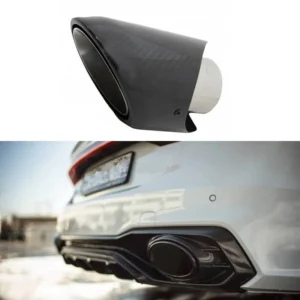 Kolfiber utblås Bmw / Audi / Volkswagen 4 Tum (Välj en produktvariant: 1x Utblås)