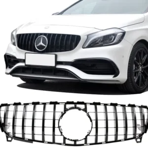 Grill Mercedes A-klass W176 AMG GTR 15+ (Välj en produktvariant: Blank svart)
