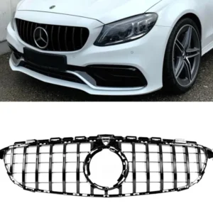 Mercedes-Benz C63 AMG Grill GTR 15-18 Svart / Krom (Välj en produktvariant: Med kamera, Välj Färg: Krom)