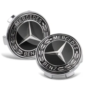 Mercedes centrumkåpor 60mm (Välj en produktvariant: Svart)
