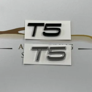 Volvo emblem T5 blank / krom (Välj en produktvariant: Blanksvart)